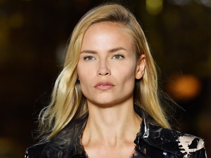 PARIS, FRANCE - SEPTEMBER 28: Natasha Poly walks the runway during the Balmain show as part of the Paris Fashion Week Womenswear Spring/Summer 2018 on September 28, 2017 in Paris, France. (Photo by Pascal Le Segretain/Getty Images)