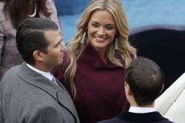 Donald Trump Jr. and his wife Vanessa speak with Jared Kushner during inauguration ceremonies for the swearing in of Donald Trump as the 45th president of the United States on the West front of the U.S. Capitol in Washington, U.S., January 20, 2017. REUTERS/Brian Snyder