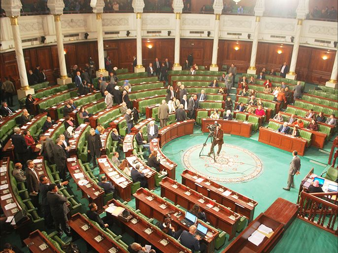 حالة من الفوضى تسود البرلمان التونسي بسبب الخلاف حول تمديد عمل هيئة الحقيقة والكرامة/البرلمان التونسي/العاصمة تونس/مارس/آذار 2018