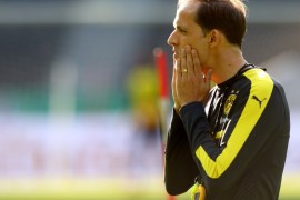 BERLIN, GERMANY - MAY 26: Head coach of Borussia Dortmund Thomas Tuchel looks on during the final training session one day before the DFB Cup Final 2017 at Olympiastadion on May 26, 2017 in Berlin, Germany. (Photo by Martin Rose/Bongarts/Getty Images)