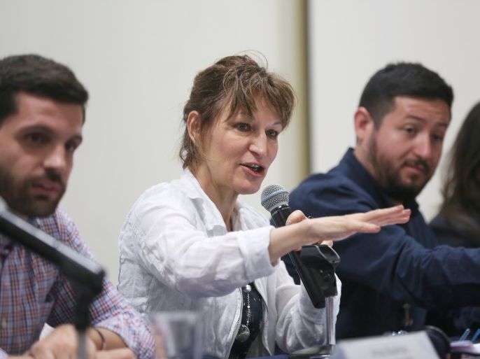 Special Rapporteur on extrajudicial, summary or arbitrary executions at the Office of the United Nations High Commissioner for Human Rights, Agnes Callamard attends a Human Rights Academic Forum at the Central American University in San Salvador, El Salvador, January 30, 2018. REUTERS/Jose Cabezas