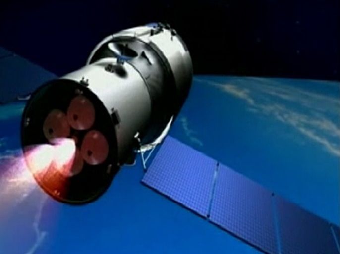 A 3D animation of China's Tiangong-1 space module is shown in this still image taken from video released September 28, 2011. China will next week launch an experimental craft paving the way for its first space station, an official said on Tuesday, bringing the growing Asian power closer to matching the United States and Russia with a long-term manned outpost in space. REUTERS/Jiuquan Satellite Launch Centre/Handout (CHINA - Tags: SOCIETY SCIENCE TECHNOLOGY POLITICS) FO