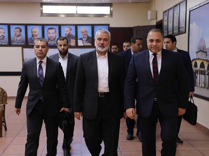 الوفد الأمني المصري يلتقي رئيس المكتب السياسي لحركة حماس إسماعيل هنية في غزة