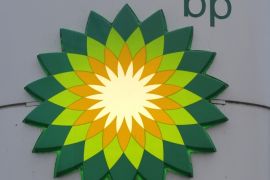 BP logo is seen at a fuel station of British oil company BP in St. Petersburg, October 18, 2012. Oil industry shareholders sick of poor returns and worried that company bosses will waste cash on costly projects are getting their message across, third quarter results from the industry's top players showed this week. BP, the smallest of the top five, was also the most aggressively compliant, raising its dividend, cutting back capital spending plans, and ramping up its asset sales target to $10 billion over the next two years from between $4 and $6 billion previously - cash that will also go back to shareholders. Picture taken October 18, 2012. REUTERS/Alexander Demianchuk/Files (RUSSIA - Tags: BUSINESS ENERGY LOGO)