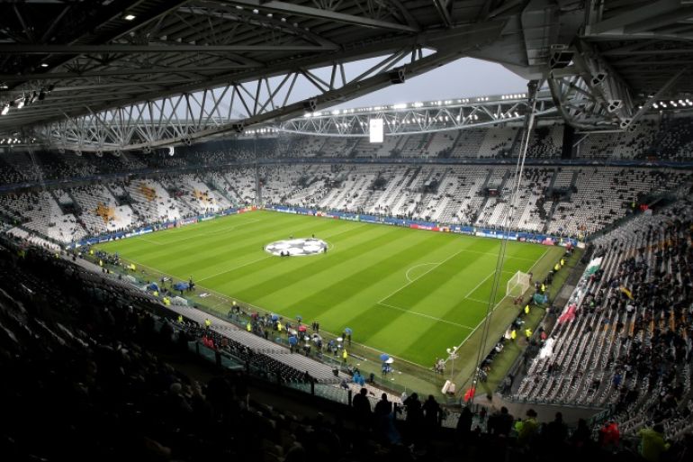 TURIN, ITALY - APRIL 03: General view inside the stadium prior to the UEFA Champions League Quarter Final Leg One match between Juventus and Real Madrid at Allianz Stadium on April 3, 2018 in Turin, Italy. (Photo by Emilio Andreoli/Getty Images)