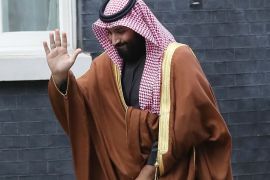 Crown Prince of Saudi Arabia Mohammad bin Salman arrives to meet Britain's Prime Minister Theresa May in Downing Street in London, March 7, 2018. REUTERS/Simon Dawson