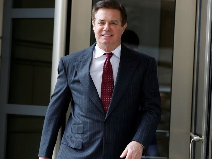 Former Trump campaign manager Paul Manafort departs after a motions hearing in his indictment by special counsel Robert Mueller at U.S. District Court in Washington, U.S., April 4, 2018. REUTERS/Joshua Roberts