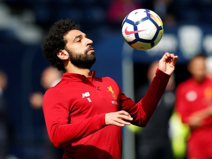Soccer Football - Premier League - West Bromwich Albion v Liverpool - The Hawthorns, West Bromwich, Britain - April 21, 2018 Liverpool's Mohamed Salah during the warm up before the match REUTERS/Andrew Yates EDITORIAL USE ONLY. No use with unauthorized audio, video, data, fixture lists, club/league logos or