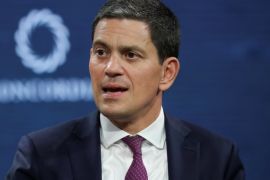 David Miliband, president and chief executive officer of the International Rescue Committee (IRC), delivers a speech during the Concordia Summit in Manhattan, New York, U.S., September 19, 2017. REUTERS/Jeenah Moon
