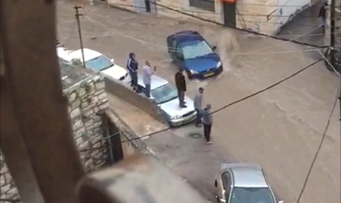 أضرار مادية نتيجة الأمطار في القدس
