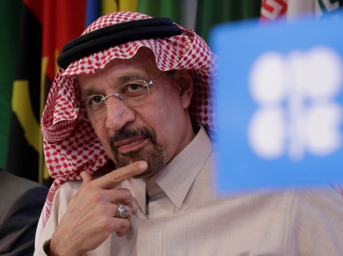 Saudi Arabia's Oil Minister Khalid al-Falih listens during a news conference after an OPEC meeting in Vienna, Austria, November 30, 2017. REUTERS/Heinz-Peter Bader