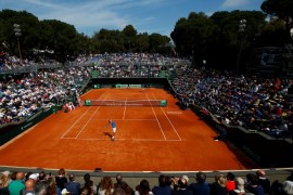Tennis - Davis Cup - Quarter-Final - Italy vs France - Valletta Cambiaso ASD, Genoa, Italy - April 6, 2018 General view during the match between France's Lucas Pouille and Italy's Andreas Seppi REUTERS/Tony Gentile