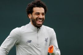 Soccer Football - Champions League - Liverpool Training - Melwood, Liverpool, Britain - April 23, 2018 Liverpool's Mohamed Salah during training Action Images via Reuters/Carl Recine TPX IMAGES OF THE DAY