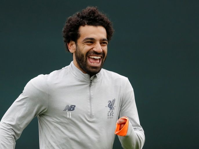 Soccer Football - Champions League - Liverpool Training - Melwood, Liverpool, Britain - April 23, 2018 Liverpool's Mohamed Salah during training Action Images via Reuters/Carl Recine TPX IMAGES OF THE DAY