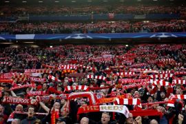 Soccer Football - Champions League Semi Final First Leg - Liverpool vs AS Roma - Anfield, Liverpool, Britain - April 24, 2018 Liverpool fans Action Images via Reuters/Carl Recine