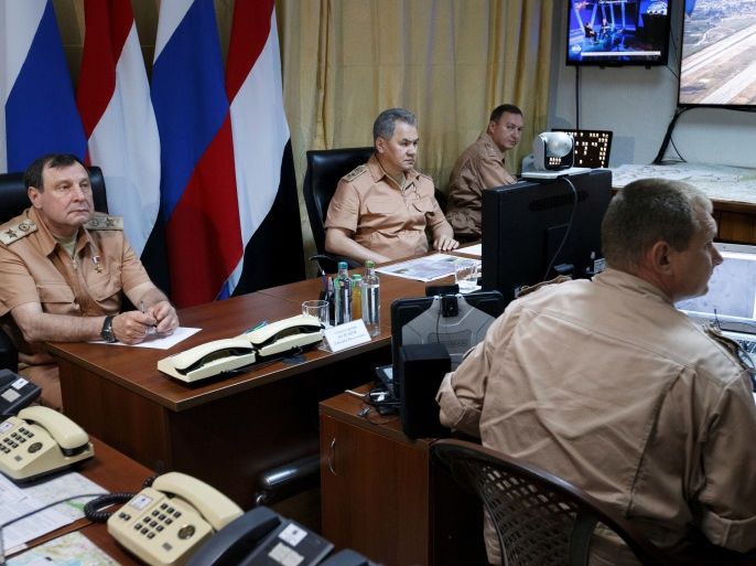 Russian Defense Minister Sergei Shoigu visits Hmeymim air base in Syria, June 18, 2016. Picture taken June 18, 2016. REUTERS/Vadim Savitsky/Russian Defense Ministry via Reuters ATTENTION EDITORS - THIS IMAGE WAS PROVIDED BY A THIRD PARTY. EDITORIAL USE ONLY.