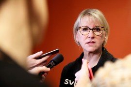Sweden's Foreign Minister Margot Wallstrom comments a meeting with North Korean Foreign Minister Ri Yong Ho, in the Swedish house of parliament in Stockholm, Sweden March 16, 2018. TT News Agency/Soren Andersson via REUTERS ATTENTION EDITORS - THIS IMAGE WAS PROVIDED BY A THIRD PARTY. SWEDEN OUT. NO COMMERCIAL OR EDITORIAL SALES IN SWEDEN