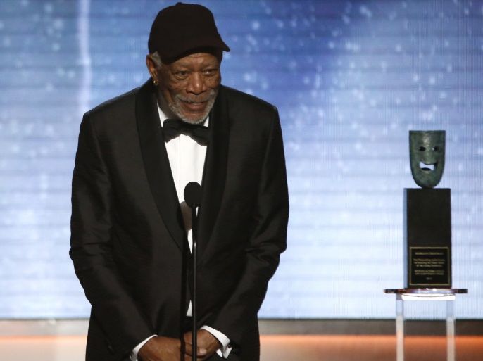 24th Screen Actors Guild Awards – Show – Los Angeles, California, U.S., 21/01/2018 – Actor Morgan Freeman accepts the Life Achievement Award. REUTERS/Mario Anzuoni