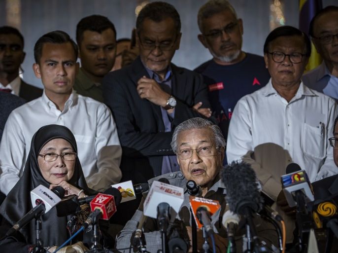 KUALA LUMPUR, MALAYSIA - MAY 10: Mahathir Mohamad, chairman of 'Pakatan Harapan' (The Alliance of Hope), speaks during press conference following the 14th general election on May 10, 2018 in Kuala Lumpur, Malaysia. Malaysia's opposition leader Mahathir Mohamad claimed victory over Prime Minister Najib Razak's ruling coalition Barisan National and set to become the world's oldest elected leader after Wednesday's general election where millions of Malaysians heade