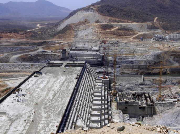 Ethiopia's Grand Renaissance Dam seen under construction during a media tour in Benishangul Gumuz Region, Guba Woreda, Ethiopia, in this March 31, 2015 file photo. REUTERS/Tiksa Negeri/Files