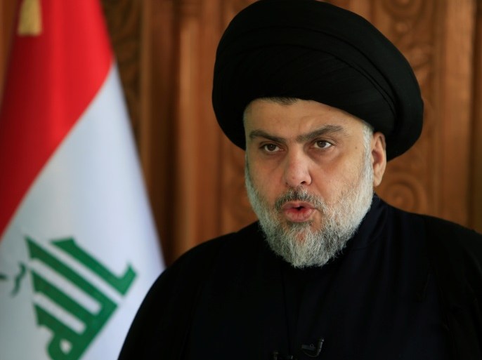 Iraqi Shi'ite leader Muqtada al-Sadr delivers a speech in Najaf, Iraq December 11, 2017. REUTERS/Alaa Al-Marjani