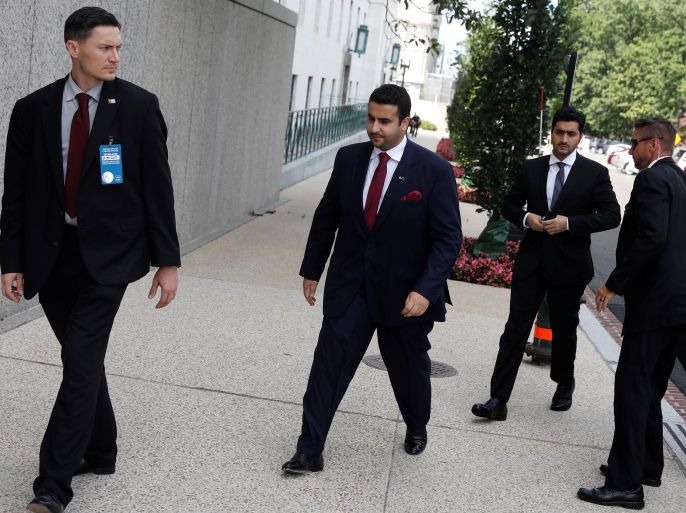 Saudi Arabian ambassador to the United States Prince Khalid bin Salman bin Abdulaziz arrives on Capitol Hill in Washington, U.S., July 24, 2017. REUTERS/Aaron P. Bernstein