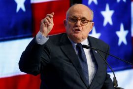 Former New York Mayor Rudy Giuliani speaks at the 2018 Iran Freedom Convention in Washington, U.S., May 5, 2018. REUTERS/Joshua Roberts