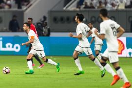 DOHA, QATAR - MAY 19: Xavi, captain of Al Sadd on the ball in the Emir cup final at Khalifa International Stadium on May 19, 2017 in Doha, Qatar. (Photo by Neville Hopwood/Getty Images for Qatar 2022)