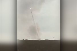 انفجار صواريخ القبة الحديدة في محاولتها اعتراض صواريخ المقاومة