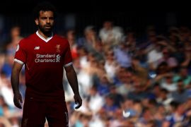 LONDON, ENGLAND - MAY 06: Mohamed Salah of Liverpool looks on during the Premier League match between Chelsea and Liverpool at Stamford Bridge on May 6, 2018 in London, England. (Photo by Julian Finney/Getty Images)