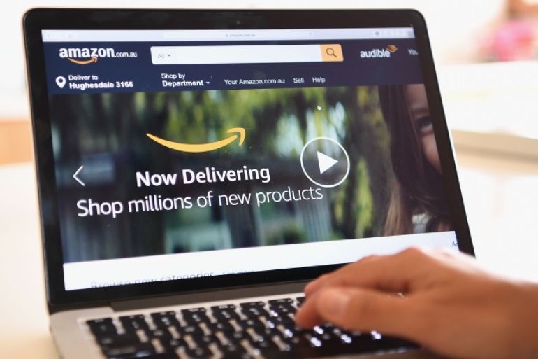 DANDENONG, AUSTRALIA - DECEMBER 05: The Amazon website is seen on December 5, 2017 in Dandenong, Australia. Amazon has ended months of speculation by launching its local website overnight. The online retail giant has started taking orders and shipping products from its 'fulfilment centre' in Dandenong South, offering massive discounts on millions of items across more than 20 categories including electronics, toys, clothing, beauty and accessories. (Photo by Quinn Ro