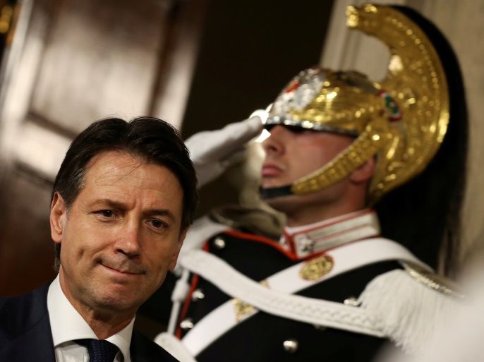 Italy's Prime Minister-designate Giuseppe Conte leaves after a meeting with the Italian President Sergio Mattarella at the Quirinal Palace in Rome, Italy, May 27, 2018. REUTERS/Alessandro Bianchi TPX IMAGES OF THE DAY