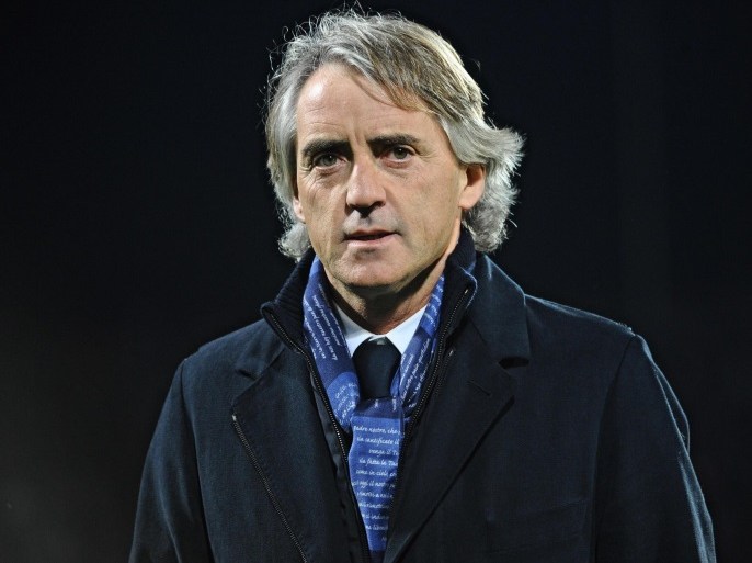 epa06736605 (FILE) Inter's Coach Roberto Mancini during the Italian Serie A soccer match ACF Fiorentina and Inter FC at Artemio Franchi Stadium in Florence, Italy, 14 February 2016 (reissued 14 May 2018). According to media reports Mancini will take over the Italian national soccer team. EPA-EFE/MAURIZIO DEGL' INNOCENTI