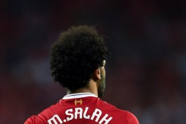 KIEV, UKRAINE - MAY 26: Mohamed Salah of Liverpool looks on during the UEFA Champions League final between Real Madrid and Liverpool on May 26, 2018 in Kiev, Ukraine. (Photo by David Ramos/Getty Images)