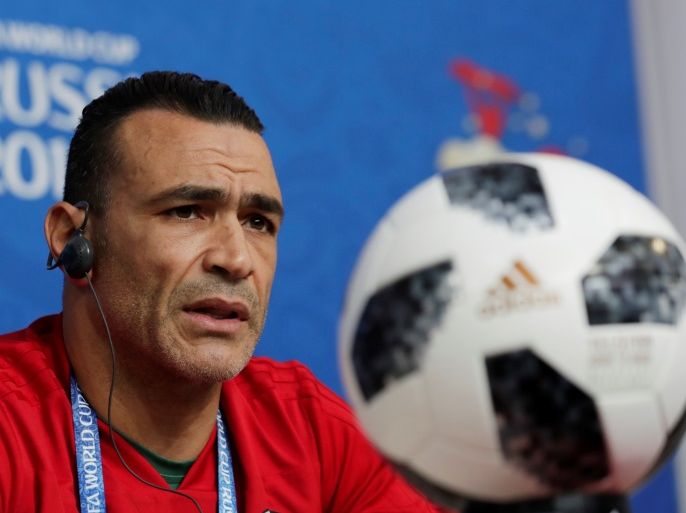 Soccer Football - World Cup - Egypt Press Conference - Saint Petersburg Stadium, Saint Petersburg, Russia - June 18, 2018 Egypt's Essam El-Hadary during the press conference REUTERS/Henry Romero