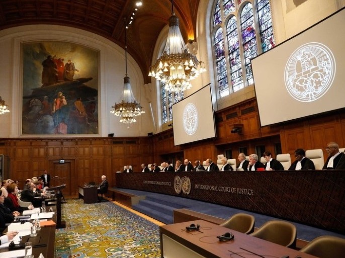 epa05832559 A general view to the judges at The International Court of Justice (ICJ), the principal judicial organ of the United Nations, during a public hearing in the case of Ukraine against the Russian Federation, in The Hague, the Netherlands, 06 March 2017. Others are not identified. Ukraine accuses Russia of violating UN conventions and to support 'illegal armed groups' in the Donbas as well as mistreating ethnic Ukrainians and Crimea Tartars on the Crimea peninsula which was annexed in 2014. EPA/BAS CZERWINSKI
