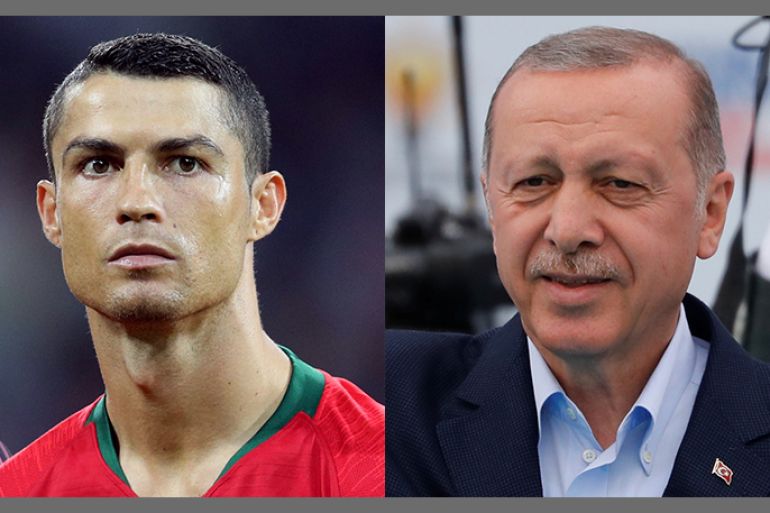 كومبو يجمع بين الرئيس التركي أردوغان والبرتغالي رونالدو Erdogan Ronaldo
