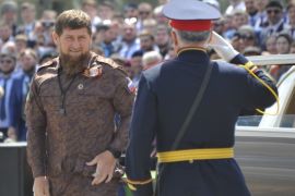Head of the Chechen Republic Ramzan Kadyrov attends the Victory Day parade, marking the 73rd anniversary of the victory over Nazi Germany in World War Two, in the Chechen capital of Grozny, Russia May 9, 2018. REUTERS/Said Tsarnayev