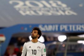 Soccer Football - World Cup - Group A - Russia vs Egypt - Saint Petersburg Stadium, Saint Petersburg, Russia - June 19, 2018 Egypt's Mohamed Salah looks dejected REUTERS/Lee Smith