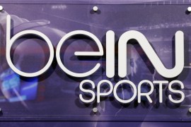 The logo of French TV channel 'beIN Sport' is seen at the company's stand during the Sportel in Monte Carlo October 8, 2014. The Sportel trade show is the international sport business market for sports rights owners and buyers, broadcasters, and marketing agencies. REUTERS/Eric Gaillard (MONACO - Tags: BUSINESS SPORT MEDIA LOGO)