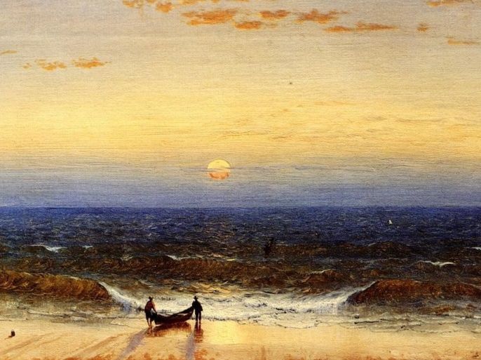 ميدان - لوحة "شروق الشمس على ساحل نيوجيرسي"، 1864، للرسام الأمريكي سانفورد روبنسون جيفورد