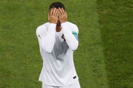 Soccer Football - World Cup - Round of 16 - Uruguay vs Portugal - Fisht Stadium, Sochi, Russia - June 30, 2018 Portugal's Cristiano Ronaldo reacts before the match REUTERS/Sergio Perez