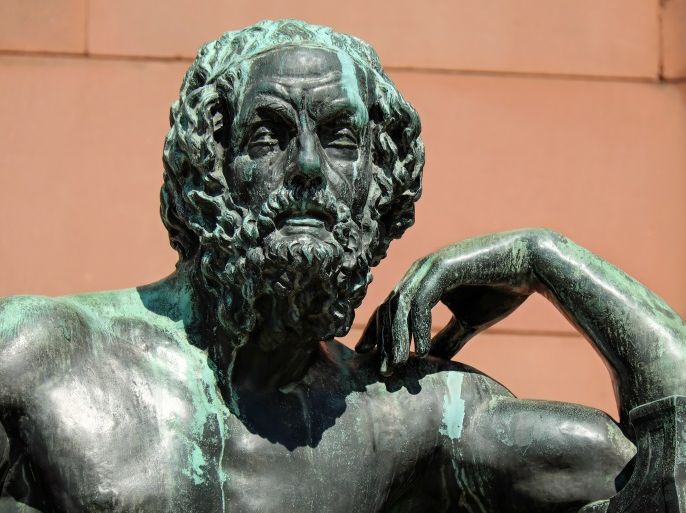 تمثال لهومر، شاعر الأوديسة homer poet الأوديسة, قصيدة ملحمية, هوميروس (بيكسابي)