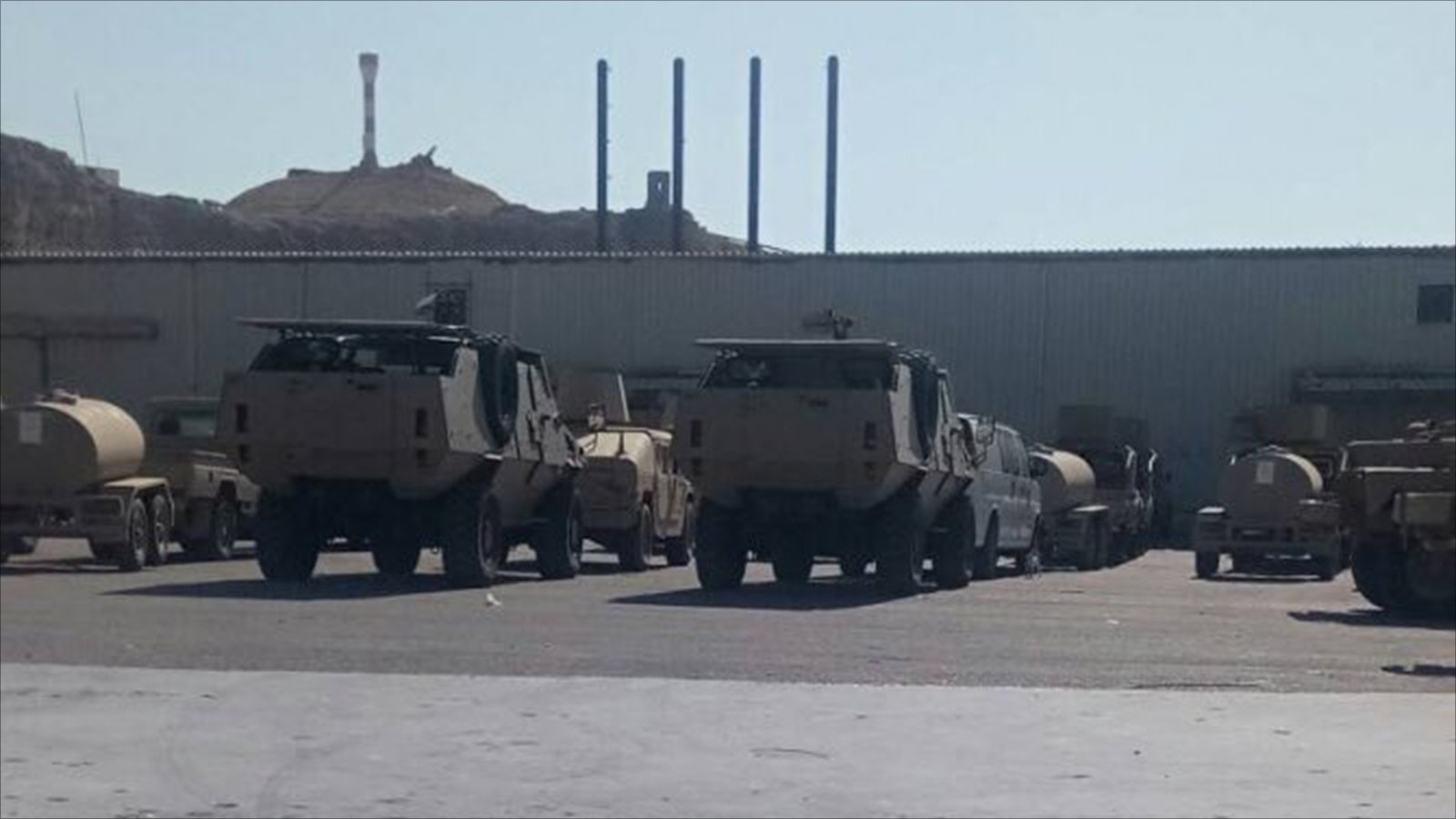 قوات سعودية كبيرة تصل محافظة المهرة شرقي اليمن (مواقع التواصل الاجتماعي-أرشيف)
