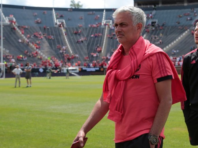 Soccer Football - International Champions Cup - Manchester United v Liverpool - Michigan Stadium, Ann Arbor, USA - July 28, 2018 Manchester United manager Jose Mourinho before the match REUTERS/Rebecca Cook