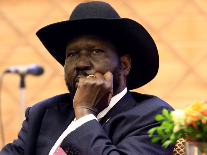 South Sudan President Salva Kiir attends the signing of a peace agreement with the South Sudan rebels aimed to end a war in which tens of thousands of people have been killed, in Khartoum, Sudan June 27, 2018. REUTERS/Mohamed Nureldin Abdallah