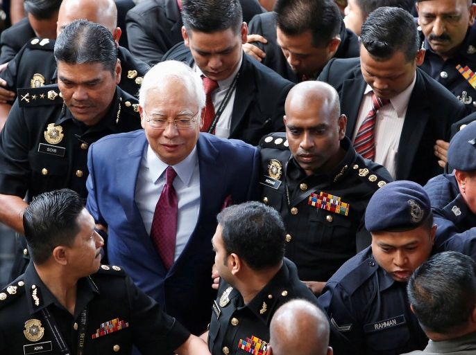 Former Malaysian prime minister Najib Razak arrives in court in Kuala Lumpur, Malaysia July 4, 2018. REUTERS/Lai Seng Sin TPX IMAGES OF THE DAY