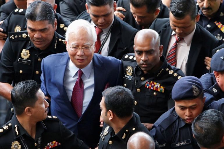 Former Malaysian prime minister Najib Razak arrives in court in Kuala Lumpur, Malaysia July 4, 2018. REUTERS/Lai Seng Sin TPX IMAGES OF THE DAY