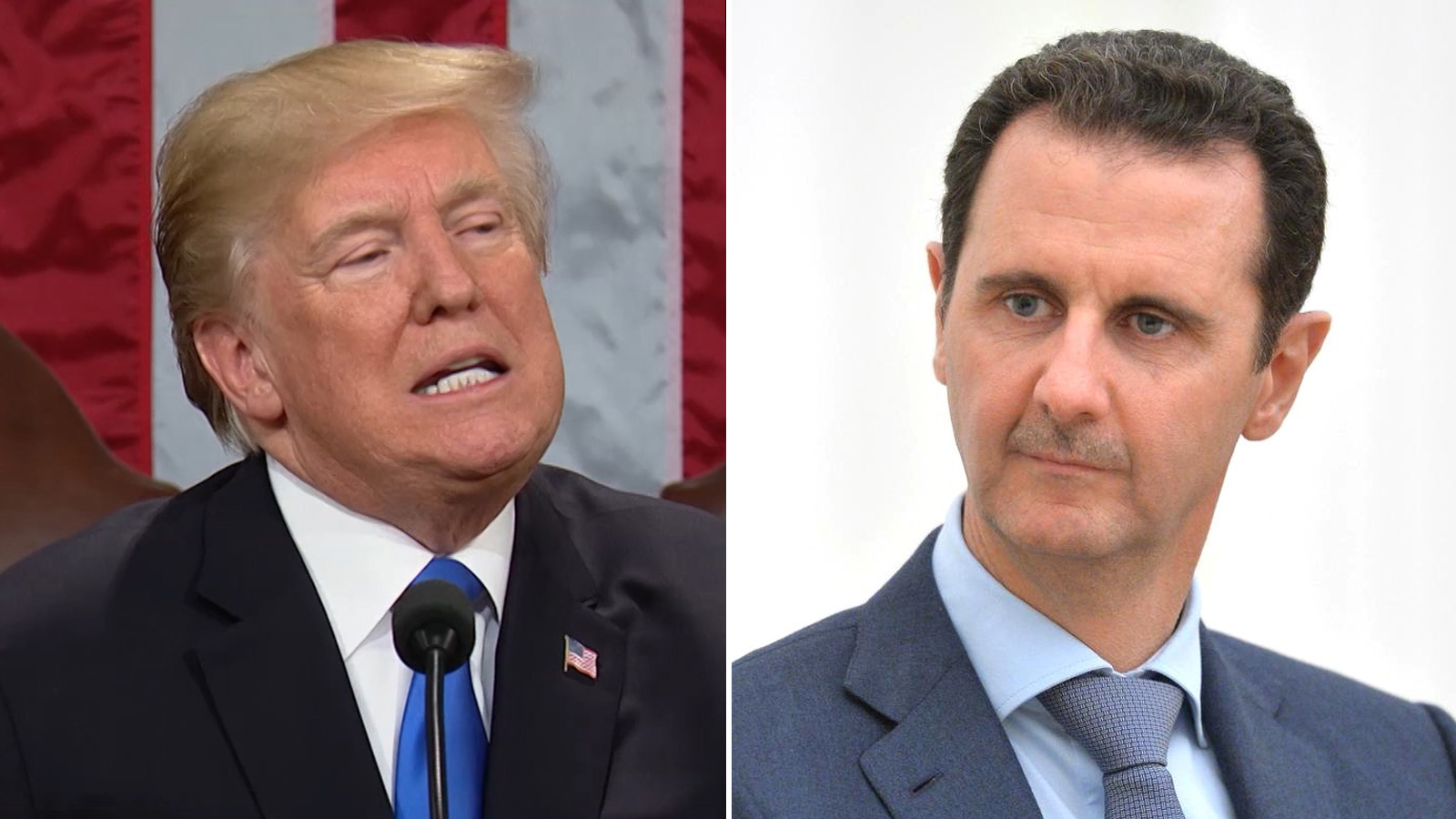 هل تكفي انتقادات ترامب (يسار) للأسد (الجزيرة)
