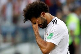 Soccer Football - World Cup - Group A - Saudi Arabia vs Egypt - Volgograd Arena, Volgograd, Russia - June 25, 2018 Egypt's Mohamed Salah looks dejected after the match REUTERS/Darren Staples
